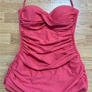 Pink Ruched Swimsuit size 12